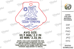 Summer Keychain Laser Cut. Summer Keyring SVG Product Image 2