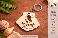 Summer Keychains Bundle Laser Cut. Summer Keyring SVG Product Image 12