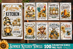Summer Kitchen Towel Sublimation PNG Bundle 100 Designs Product Image 1