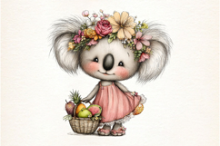 Summer Koala Clipart Set Product Image 2