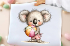 Summer Koala Clipart Set Product Image 3