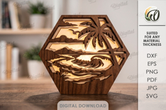 3D Summer Led Decors Bundle Laser Cut. Lightbox SVG Product Image 13