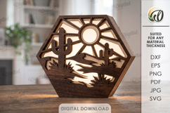 3D Summer Led Decors Bundle Laser Cut. Lightbox SVG Product Image 4