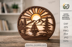 3D Summer Led Decor Laser Cut. Lightbox. Led Lantern SVG Product Image 1