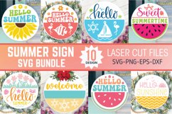 Summer Laser Sign SVG Bundle Product Image 1