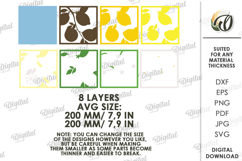 3D Summer Layered Fruit Decor. Lemon Wall Art Paper cut Product Image 2
