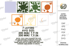3D Summer Layered Fruit Decor. Orange Wall Art Paper cut Product Image 2