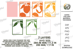 3D Summer Layered Fruit Decor. Mango Wall Art Paper cut Product Image 2
