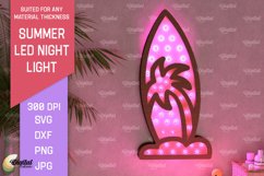 Summer Led Night Light SVG. Laser Cut Night Lamp SVG Product Image 1