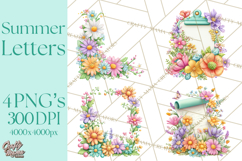 Summer Letters and Mail PNG, Summer Stationery Clipart Product Image 1