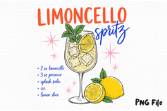 Summer Limon Cocktail Hand Drawn PNG Product Image 1