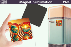 Sunset Beach Sunglasses Art | Summer Sublimation Product Image 1