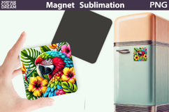 Tropical Parrot Floral Art | Summer Sublimation Product Image 1