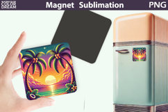 Tropical Palm Sunset Art | Summer Sublimation Product Image 1