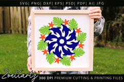 Summer Mandala SVG PNG EPS DXF Dolphin Starfish Mandala SVG Product Image 1