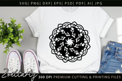 Floral Summer Mandala SVG Dolphin Mandala T-shirt Mug Design Product Image 8