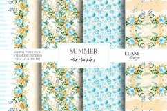 Summer Flowers Digital Paper Product Image 1