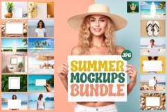 Summer Mockups Bundle | JPG Craft Mockups | Frame Mockup Product Image 1