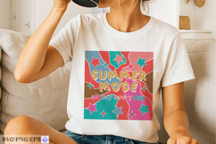 Vibrant summer mode graphic with stars SVG PNG Design Product Image 1