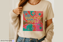 Vibrant summer mode graphic with stars SVG PNG Design Product Image 3