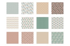 Botanical Summer mornings Digital Paper, Vector Patterns Product Image 2