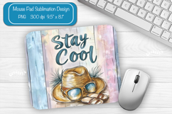 Beach Summer Mouse Pad Sublimation Farmhouse Desk Mat Product Image 1