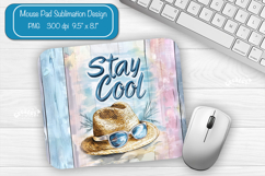 Beach Summer Mouse Pad Sublimation Farmhouse Desk Mat Product Image 1