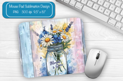 Flower Summer Mouse Pad Sublimation Farmhouse Desk Mat Product Image 1