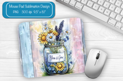 Flower Summer Mouse Pad Sublimation Farmhouse Floral Desk Product Image 1