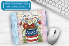 Flower Summer Mouse Pad Sublimation Farmhouse Desk Mat Product Image 1