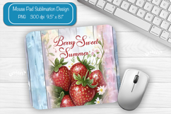 Strawberry Summer Mouse Pad Sublimation Farmhouse Desk Mat Product Image 1