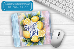 Lemon Summer Mouse Pad Sublimation Farmhouse Floral Desk Product Image 1
