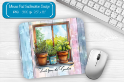 Garden Summer Mouse Pad Sublimation Farmhouse Floral Desk Product Image 1