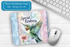 Hummingbird Summer Mouse Pad Sublimation Farmhouse Floral Product Image 1