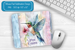Hummingbird Summer Mouse Pad Sublimation Farmhouse Desk Mat Product Image 1
