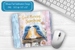 Bird Summer Mouse Pad Sublimation Farmhouse Floral design Product Image 1