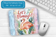 Flamingo Summer Mouse Pad Sublimation Farmhouse Desk Mat Product Image 1
