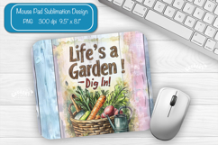 Garden Summer Mouse Pad Sublimation Farmhouse Desk Mat wrap Product Image 1