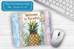 Pineapple Summer Mouse Pad Sublimation Farmhouse Desk Mat Product Image 1