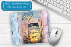 Flower Summer Mouse Pad Sublimation Farmhouse Desk Mat Product Image 1