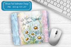 Daisies Summer Mouse Pad Sublimation Farmhouse Desk Mat Product Image 1