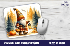 Gnome Mouse Pad. Autumn Mouse Pad Product Image 1