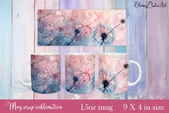 Flowers Mug Sublimation, Floral Design Mug Product Image 1