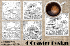 Design of a stand for summer mushrooms |Coloring pages Product Image 1