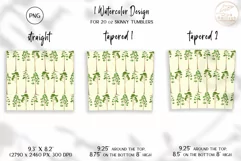 Watercolor Forest Tumbler Sublimation. Woodland Tumbler Wrap Product Image 2