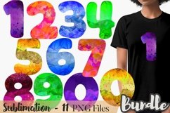 Summer numbers sublimation designs for t-shirts, mugs, gifts