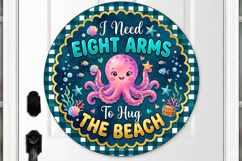 Summer Octopus Ocean Door Hanger PNG Product Image 2