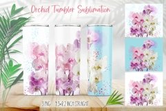 summer orchid and leopard print 20 oz skinny tumbler sublimation design
