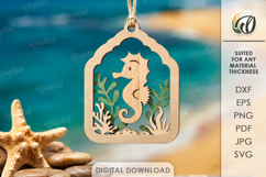 3D Summer Ornaments Bundle Laser Cut. Wall Hanger SVG Product Image 13
