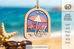 3D Summer Ornaments Bundle Laser Cut. Wall Hanger SVG Product Image 4